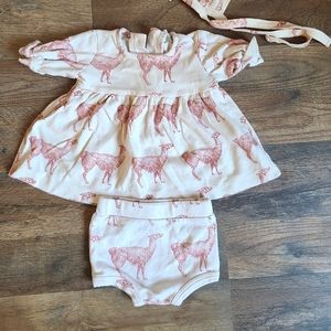 KATE QUINN CAMEL PRINT OUTFIT: size 0-3 months
